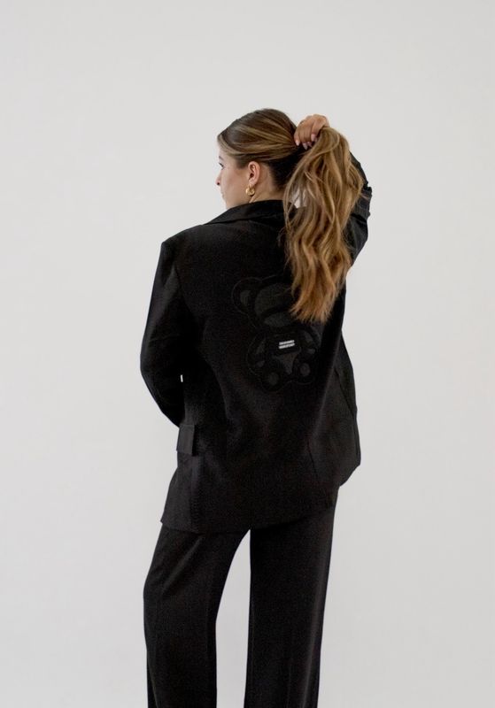 TEDDY BLAZER - BLACK