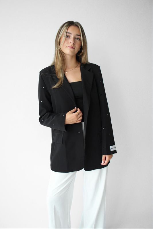 RHINESTONE BLAZER - SILVER