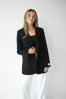 RHINESTONE BLAZER - SILVER