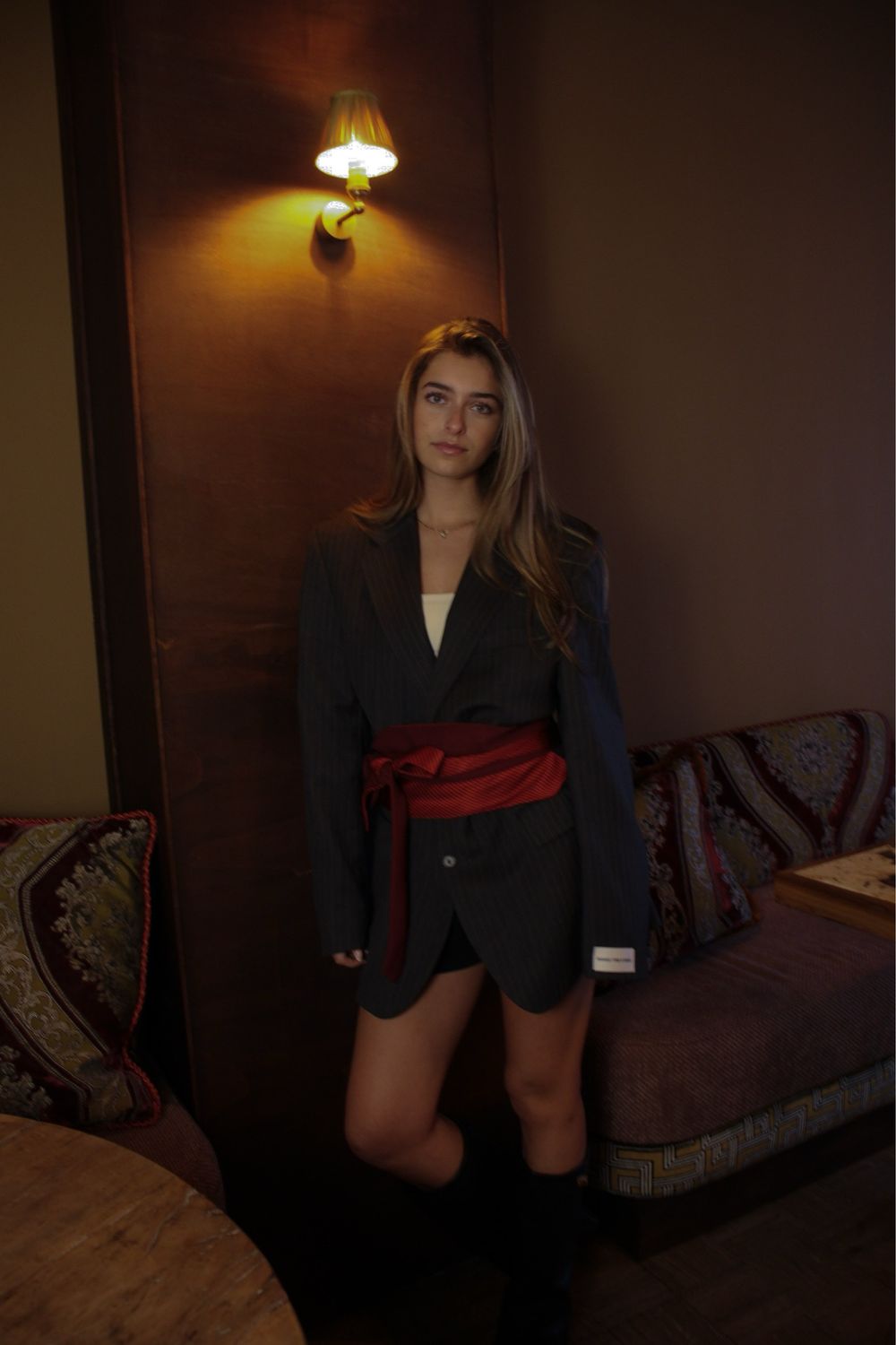 VINTAGE TIE BELT - BORDEAUX