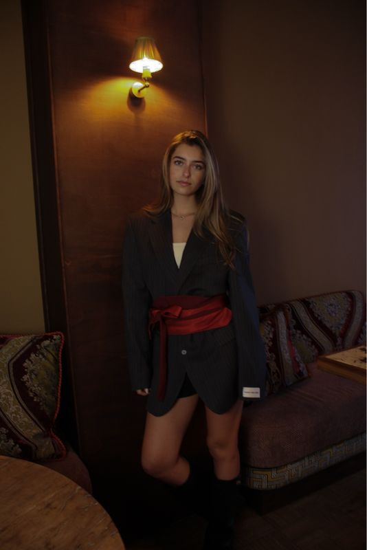 VINTAGE TIE BELT - BORDEAUX