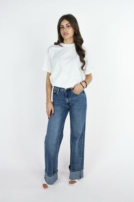 OVERSLAG JEANS - DENIM