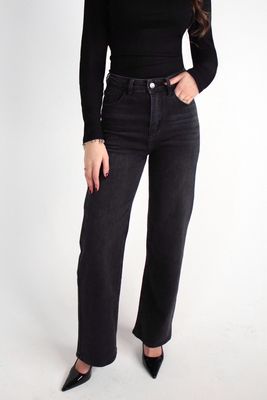 WIDE LEG JEANS - BLACK
