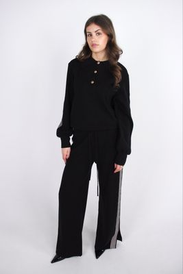 GOLDEN LINE JOGGER - BLACK