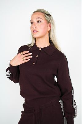 GOLDEN LINE SWEATER - BROWN
