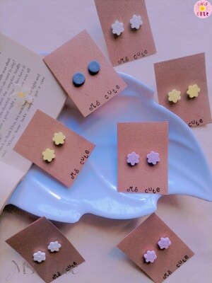 Charm stud earring and Charm flower neckless