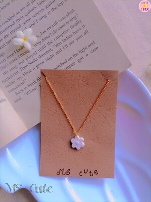 Charm stud earring and Charm flower neckless