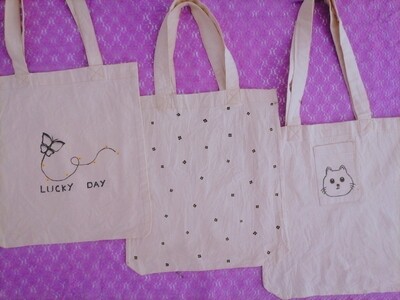 Hand printed Tote bags