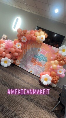 Large Balloon Garland With Backdrop Starting at $350