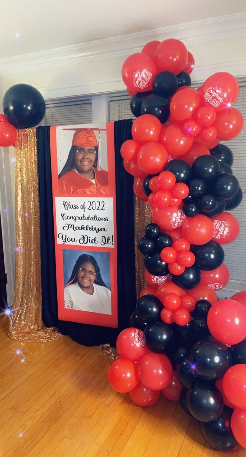Small Balloon Garland With Backdrop Starting at $200