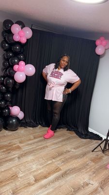 Small Balloon Garland With Backdrop Starting at $200