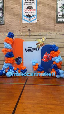 Large Balloon Garland With Backdrop Starting at $400