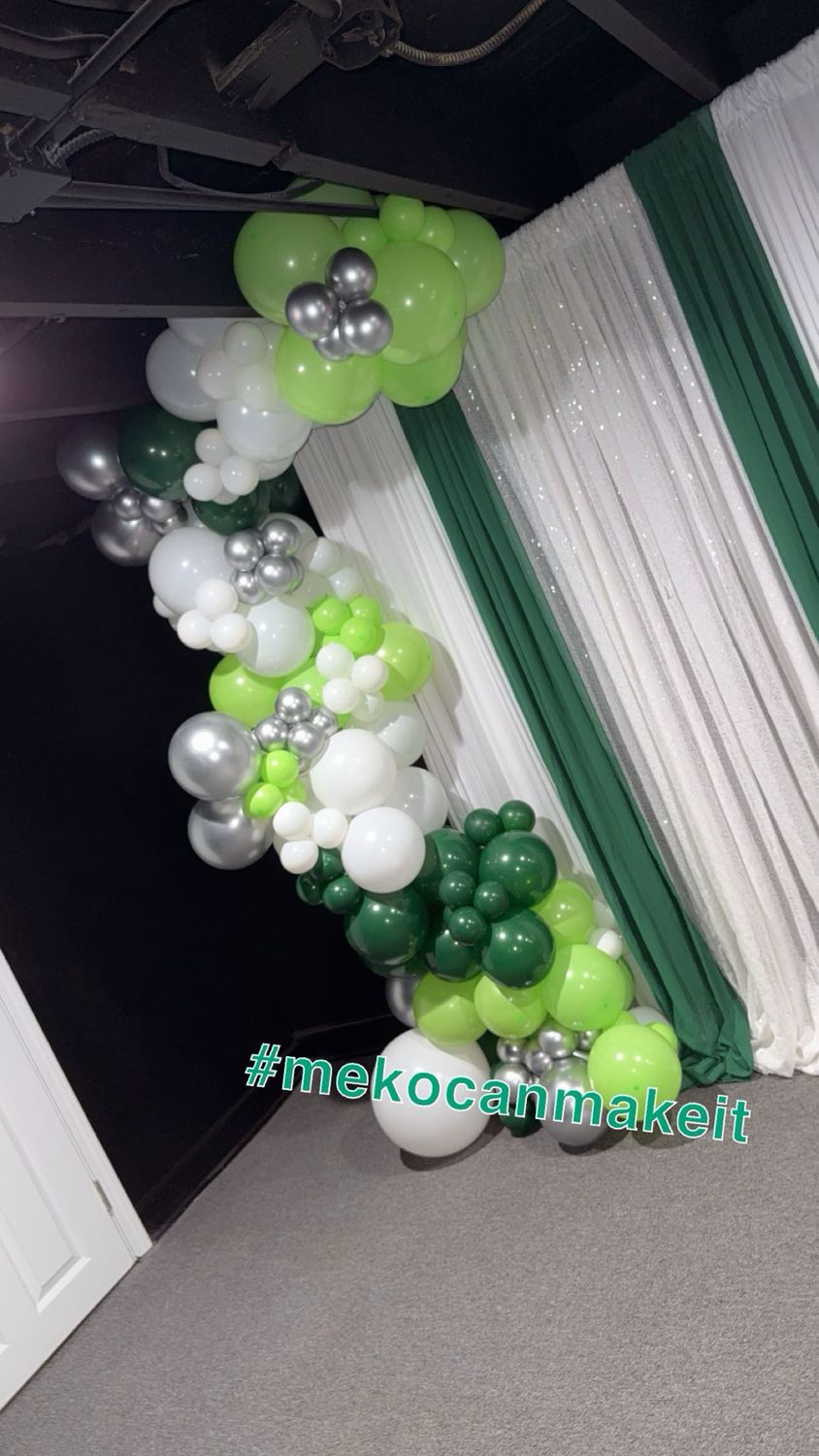 Small Balloon Garland With Backdrop Starting at $200