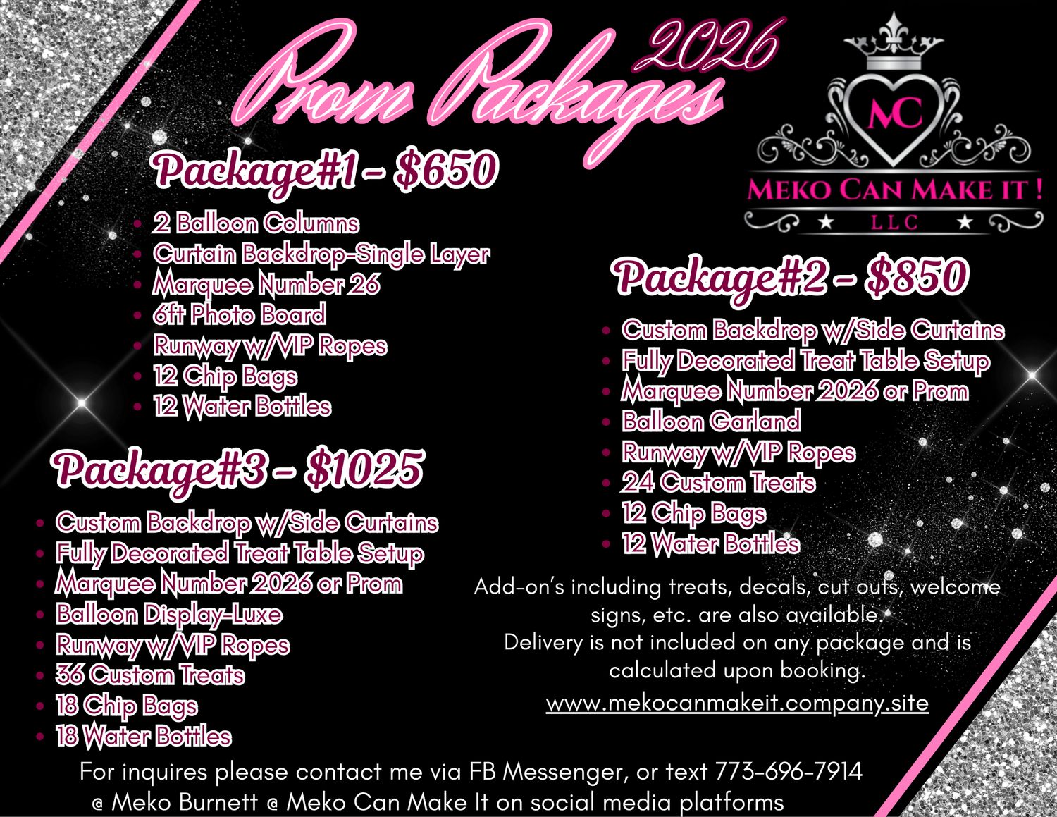 Prom Packages Starting at $650