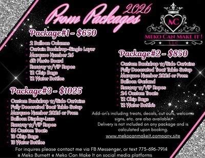 Prom Packages Starting at $650
