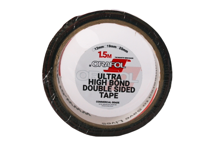 Orafol - Extra Strength Black Double Sided Tape - 1.5m