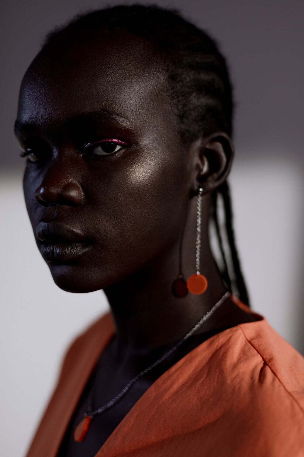 SAMPLE. Intense Fire Andesine Earring