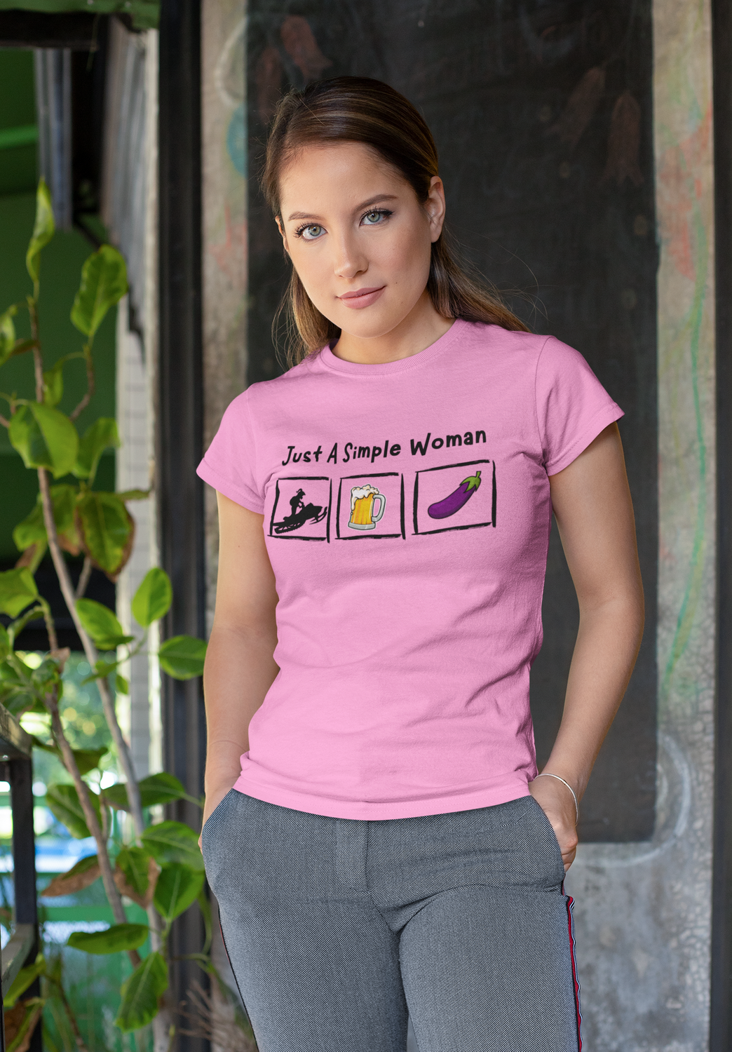 Just A Simple Woman - Snowmobile Unisex t-shirt