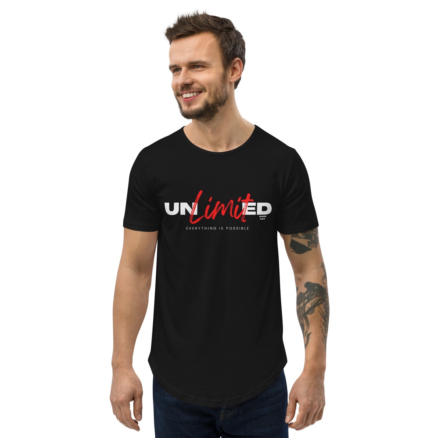 &quot;Unlimited&quot; Men&#39;s Curved Hem Tee