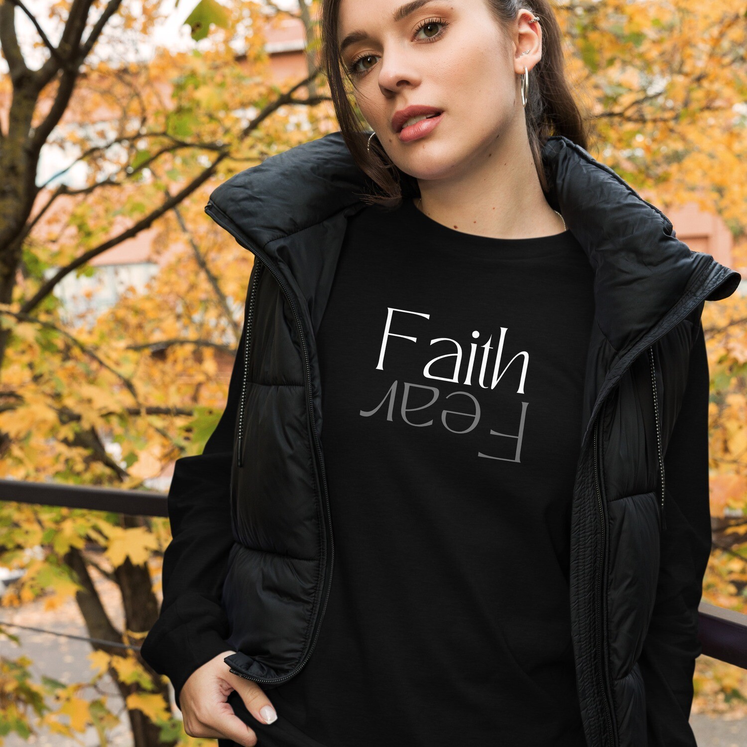 &quot;Faith over Fear&quot; Long Sleeve Tee