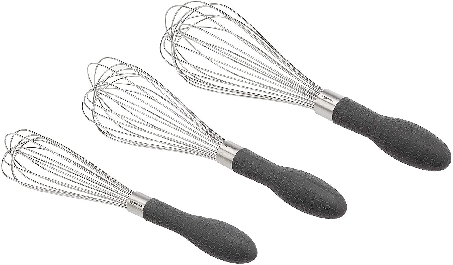 AmazonBasics Stainless Steel Wire Whisk Set
