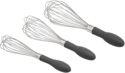 AmazonBasics Stainless Steel Wire Whisk Set
