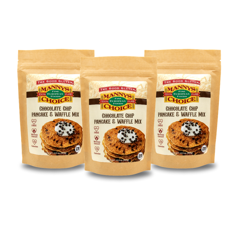 Manny’s Choice Chocolate Chip Pancake and Waffle Mix (3 Pack)