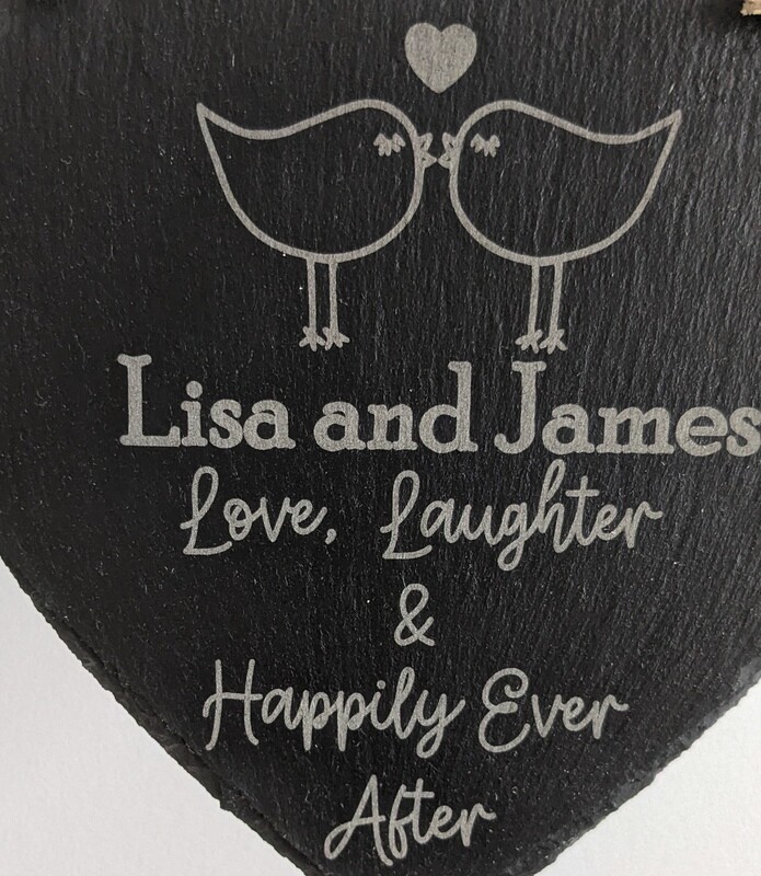 Hanging Plaque - SLATE HEART