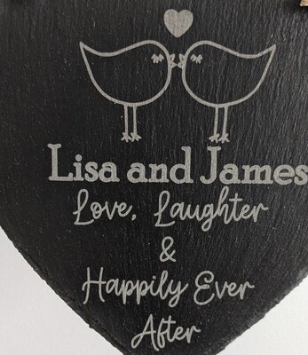 Hanging Plaque - SLATE HEART