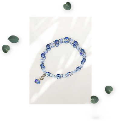 Ocean blue crystal bracelet