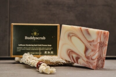 Safflower rendering swirl Buddyscrub