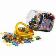 SMALL TRANSPARENT COUNTERS 1000 PCS  (POA)