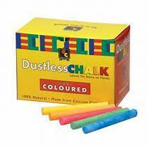 CLASSROOM CHALK COLOURED BX/100 (POA)