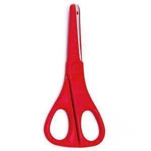 SCISSORS SAFETY PLASTIC COATED ROUND END
