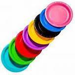 PAPER PLATES COLOURED 18CMS PK OF 50 (POA)