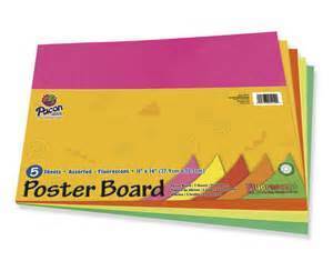 POSTER BOARD 510X640 ASST COLOURS PK OF 100 (POA)