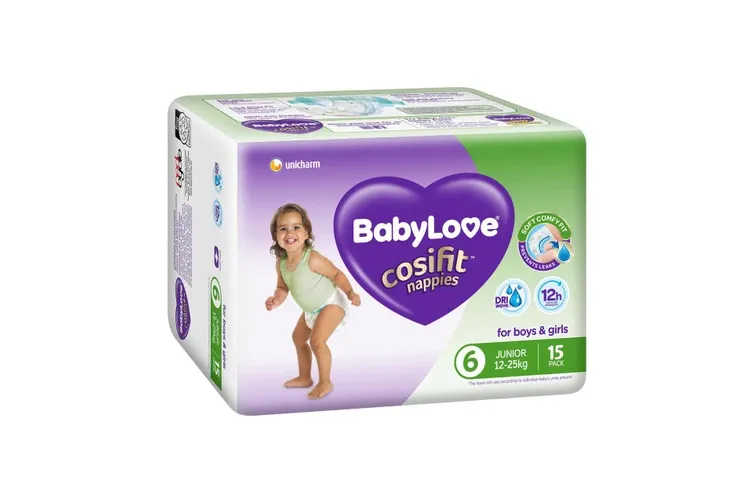 NAPPIES BABYLOVE #6 JUNIOR CTN 60