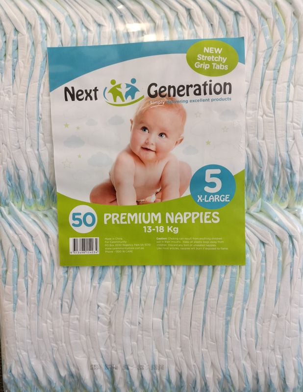 Caremmunity Next Generation Premium Nappies size 5 X-Large C/150