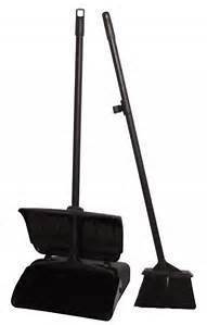 UPRIGHT DUSTPAN AND BROOM BLACK  (POA)