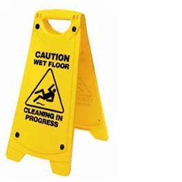 A-FRAME CAUTION SIGN WET FLOOR CLEANING IN PROGRESS (POA)