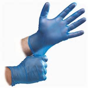 GLOVES VINYL BLUE POWDER FREE BOX OF 100 SIZE LARGE