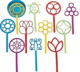 BUBBLE WANDS BULK PACK OF 24 VARIOUS SHAPES AND COLOURS  (POA)
