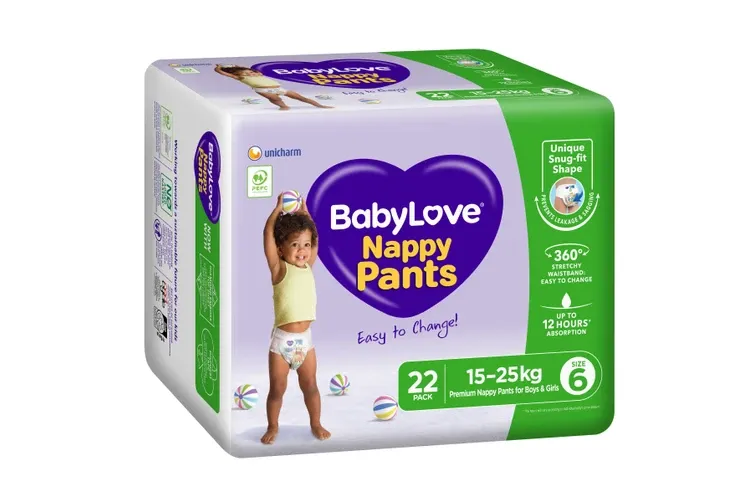 NAPPY PANTS BABYLOVE #6 JUNIOR CTN/84