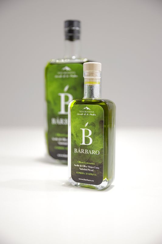 PACK 10 BOTELLAS BÁRBARO BABY. Aceite de Oliva BÁRBARO Alta Montaña 100 ml Cosecha Temprana Octubre 2024.