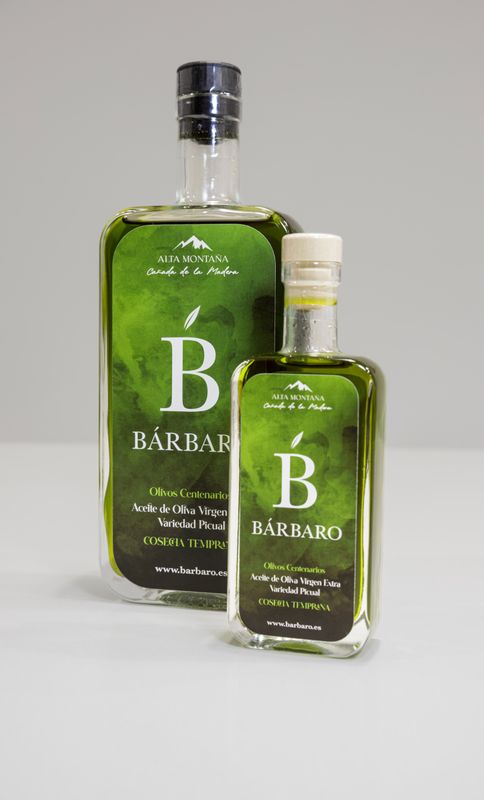 PACK 20 BOTELLAS BÁRBARO BABY. Aceite de Oliva BÁRBARO Alta Montaña 100 ml Cosecha Temprana Octubre 2024.