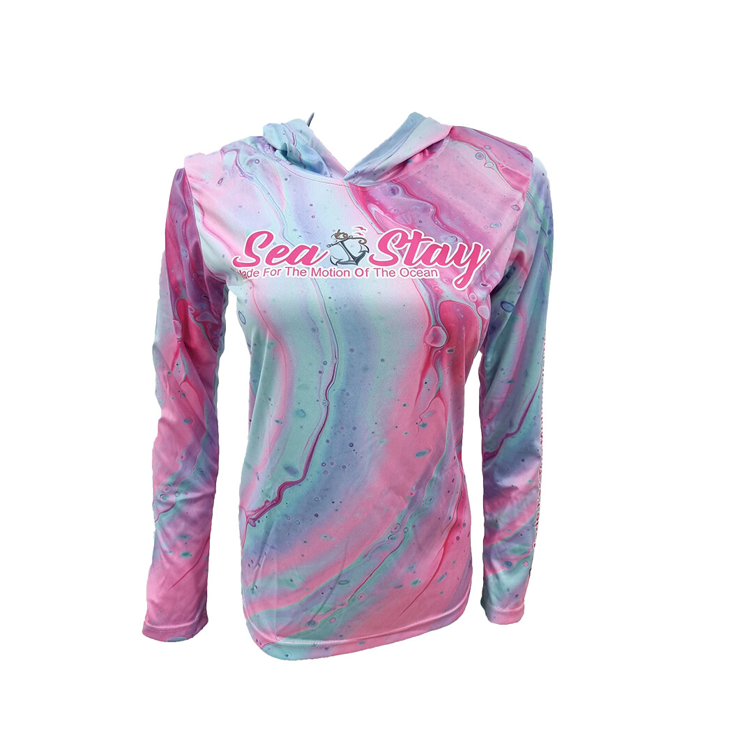Women Lilac Performance Hooded Shirt