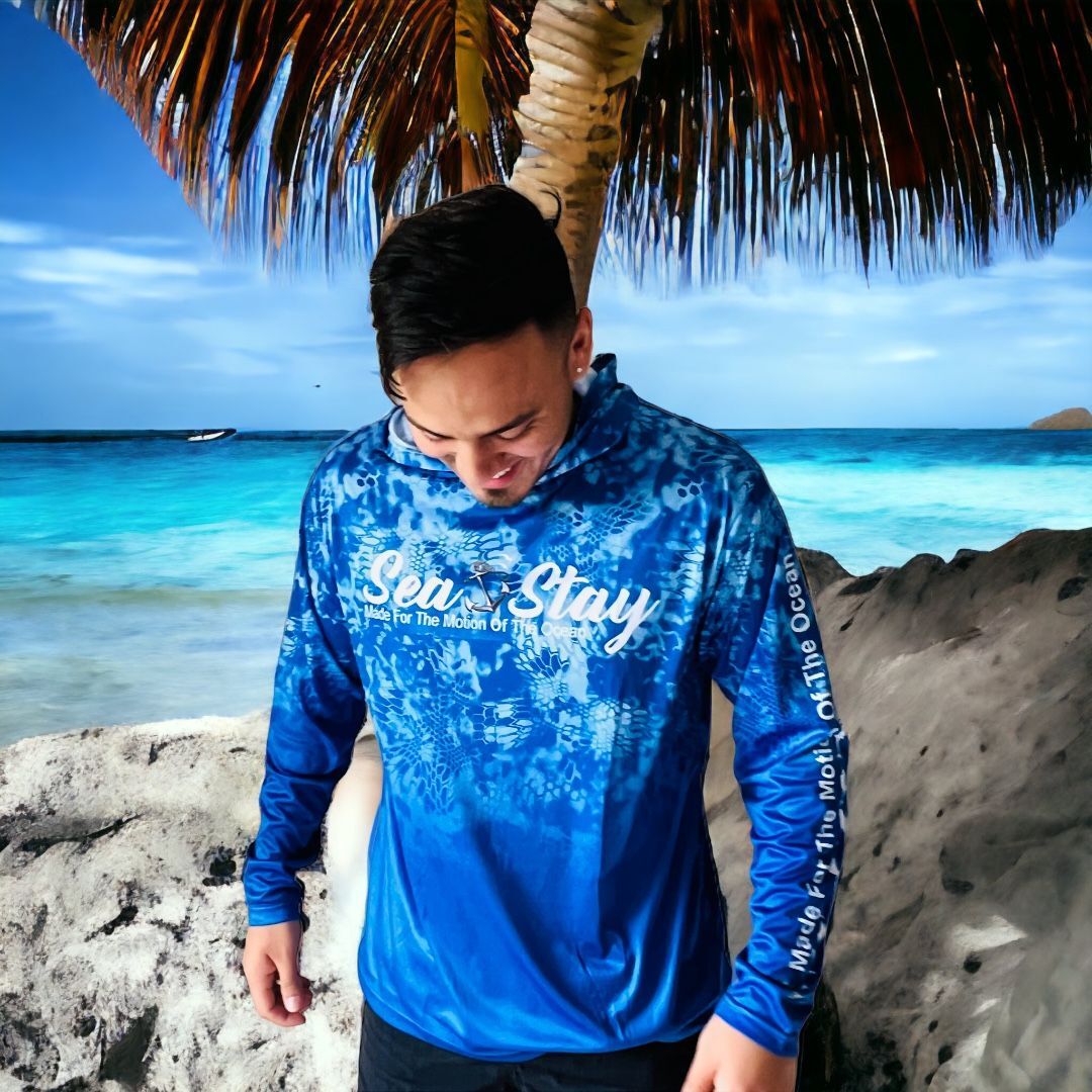 Blue Kryptek - Performance Hooded Shirt