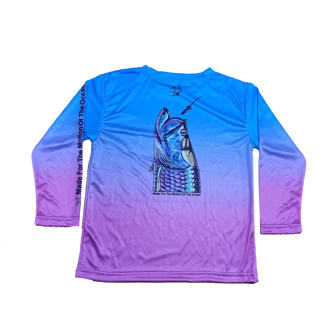 Youth Tarpon Performance Shirt – Purple and Blue