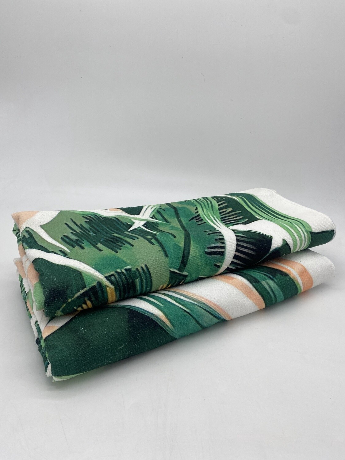 Rectangle Beach TowelGreen Leaves