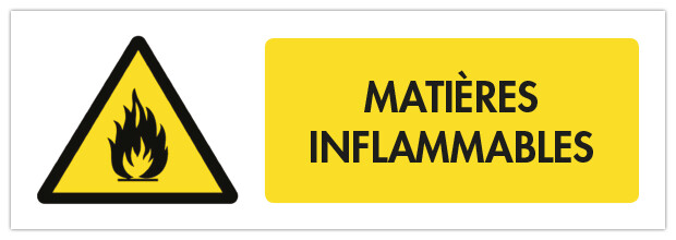 STICKER MATIERES INFLAMMABLES - MPB003